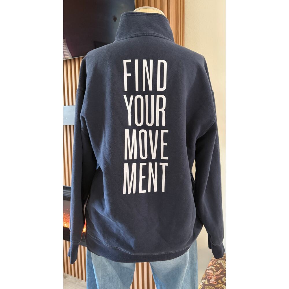 Athleta Find Your Movement Quarter Zip Sweatshirt Navy Blue Pullover Size Small - Picture 4 of 5